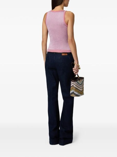 Missoni scoop-neck knitted tank top - Pink
