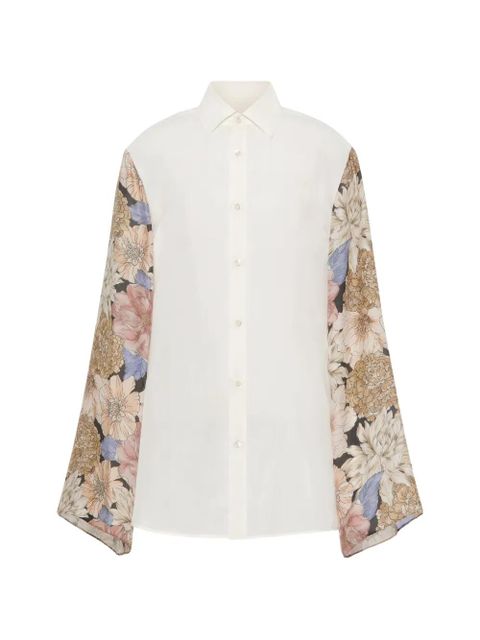Maison Margiela floral-sleeve shirt - Neutrals - zdjęcie produktu nr 1