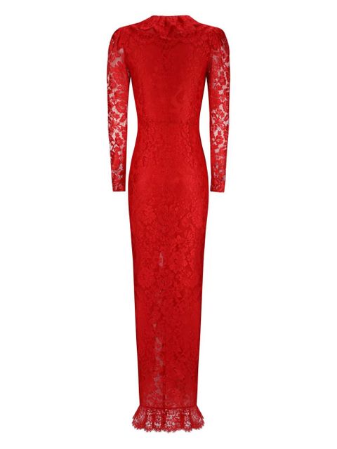 Alessandra Rich floral lace dress - Red - zdjęcie produktu nr 2