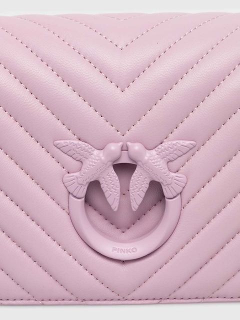 Pinko torebka skórzana kolor fioletowy 100067 A0VM