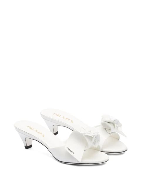 Prada 45mm flower-appliqué sandals - White - zdjęcie produktu nr 2