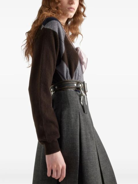 Prada cashmere V-neck sweater - Brown