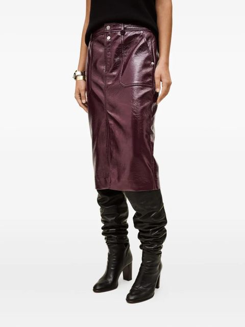 Ba&Sh Marylou front slit pocket midi skirt - Purple