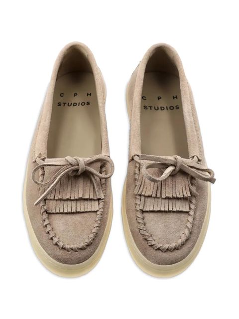 Copenhagen fringed stitching sneakers - Neutrals