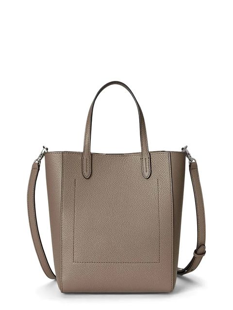 Lauren Ralph Lauren torebka skórzana kolor brązowy 431966760