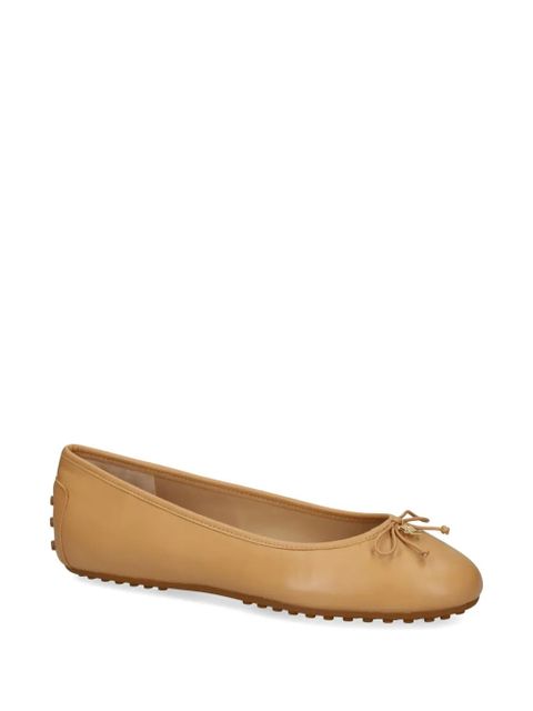 Lauren Ralph Lauren bow-detail leather ballerina shoes - Neutrals - zdjęcie produktu nr 2