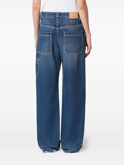 ISABEL MARANT Jeyda embroidered straight jeans - Blue