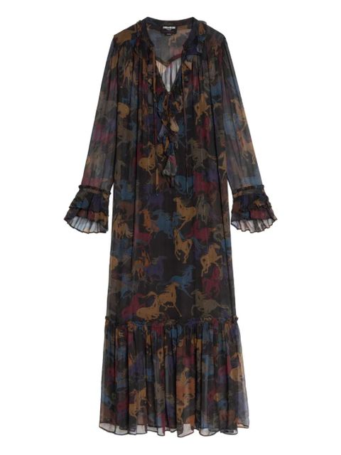 Zadig&Voltaire Ralicel horse-print maxi dress - Brown - zdjęcie produktu nr 1