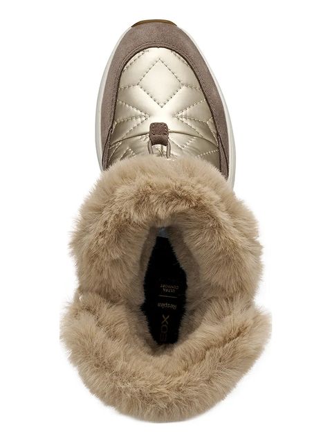 Geox botki D SPHERICA ACTIF X2 damskie kolor brązowy na platformie lekko ocieplone D46WPB 0LV22 C6172