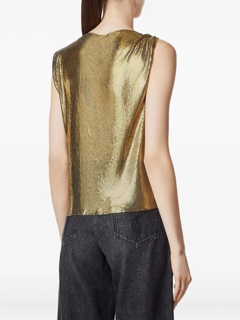 Versace safety pin mesh top - Gold - zdjęcie produktu nr 2