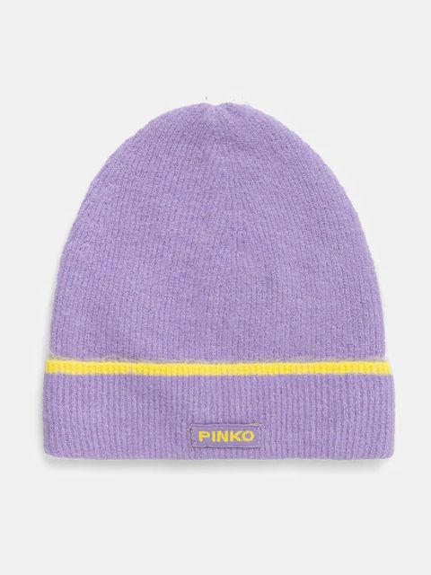 Pinko czapka z domieszką wełny kolor fioletowy 104332 A26V