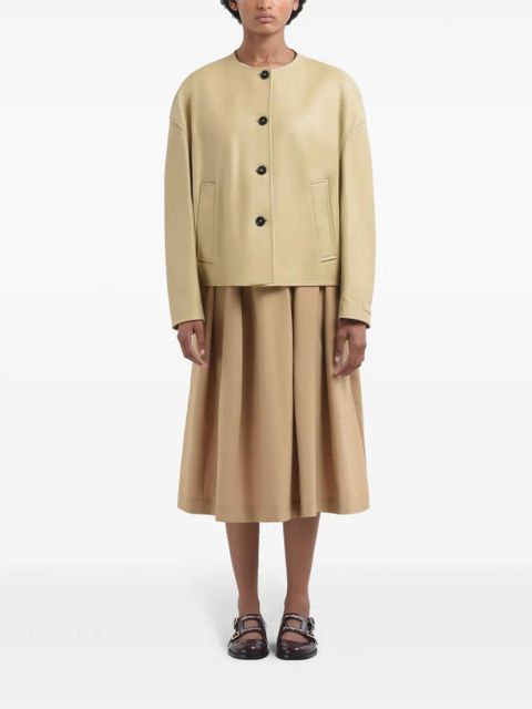Marni leather jacket - Neutrals