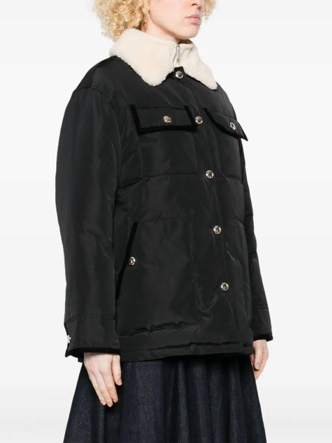 Maje velvet-trimmed jacket - Black