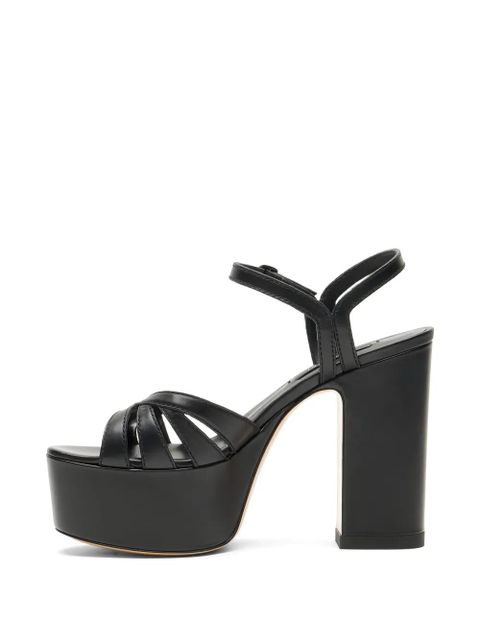 Casadei Elsa platform strap sandals - Black
