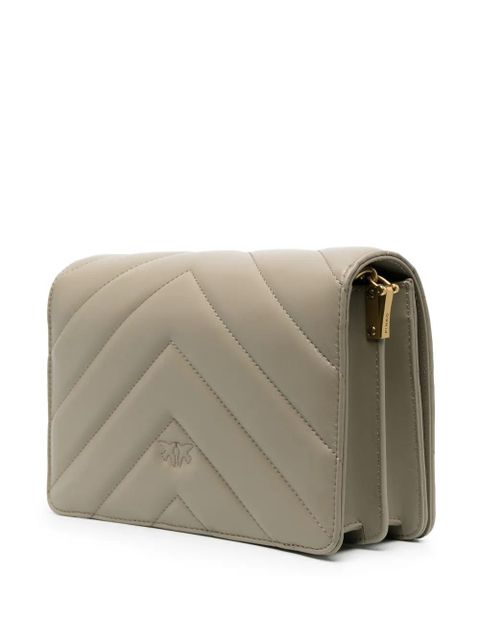 PINKO Classic Love leather shoulder bag - Green