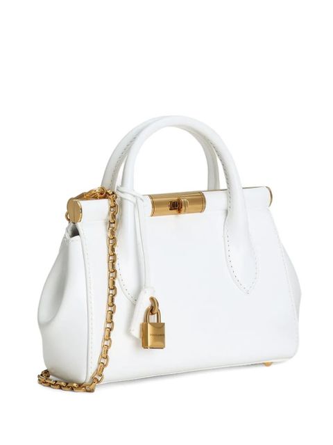 Dolce & Gabbana leather tote bag - White