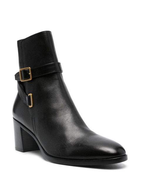 Saint Laurent Dorian 70mm buckled biker boots - Black - zdjęcie produktu nr 2