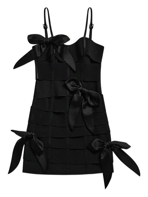 AREA bow bandage mini dress - Black - zdjęcie produktu nr 1
