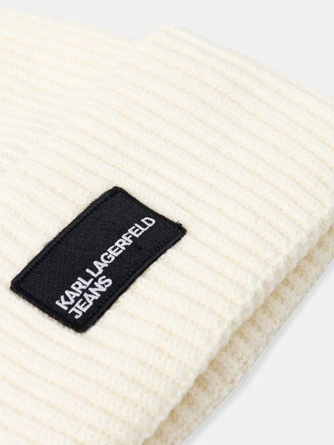 Karl Lagerfeld Jeans czapka z wełną kolor beżowy A4W33079 - zdjęcie produktu nr 2