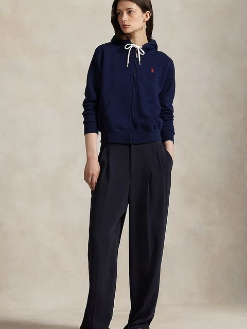 Polo Ralph Lauren bluza damska kolor granatowy z kapturem gładka 211971699