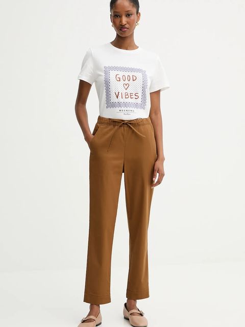 Weekend Max Mara t-shirt bawełniany ARA damski kolor biały 2525976041600