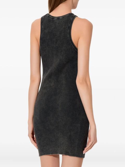 Diesel M-Anchorage logo-plaque ribbed mini dress - Grey