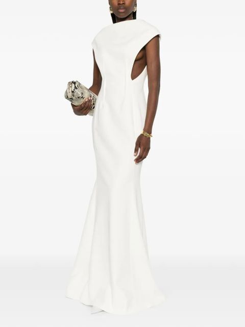 Jil Sander cap-sleeve maxi dress - White - zdjęcie produktu nr 2