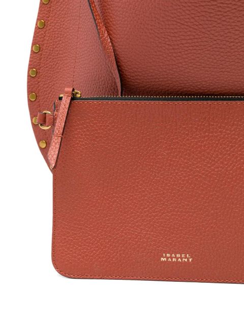 ISABEL MARANT grained-leather shoulder bag - Red