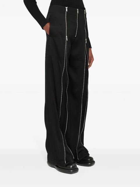 Jil Sander zip-detail wide-leg trousers - Black