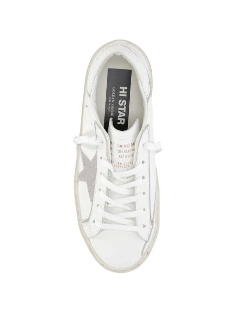 Golden Goose star leather sneakers - White