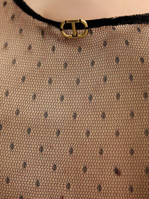 Twinset sukienka kolor czarny maxi rozkloszowana 252TT2021