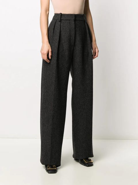 Valentino Garavani tailored herringbone trousers - Grey