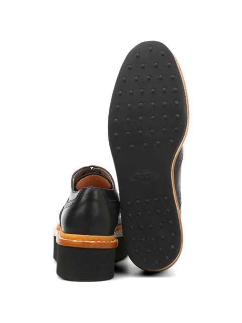 Tod's platform brogue derby shoes - Black