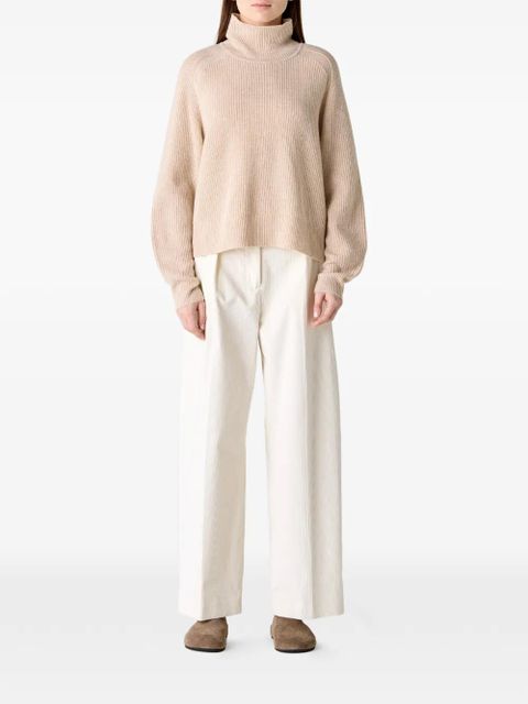 Guest In Residence cropped rib turtleneck - Neutrals - zdjęcie produktu nr 2