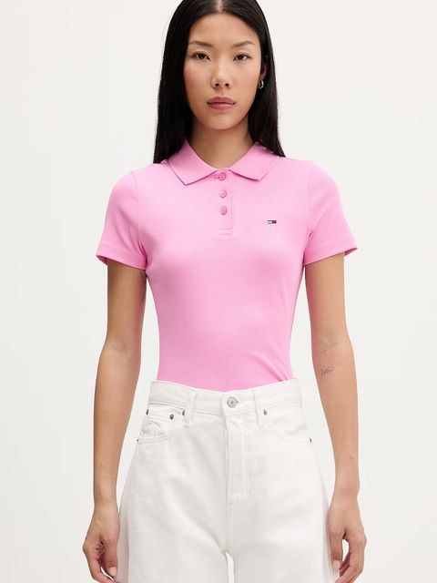 Tommy Jeans polo damskie bawełniane z elastanem - zdjęcie produktu nr 1