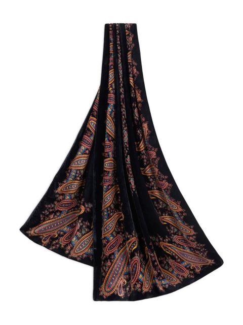 ETRO fringed paisley-print scarf - Black - zdjęcie produktu nr 1