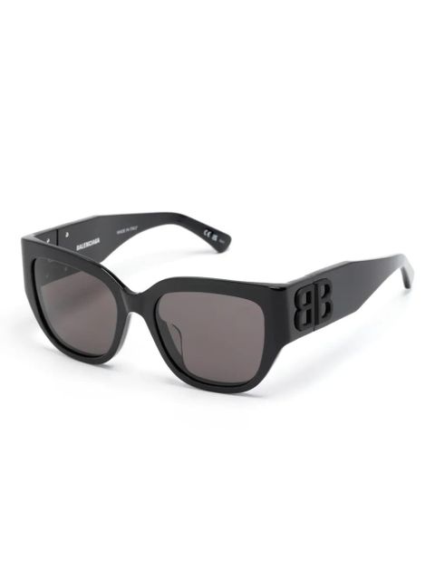 Balenciaga Eyewear logo-appliqué cat-eye-frame sunglasses - Black