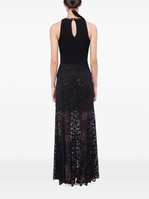 Rabanne jeweled-embroidered top - Black