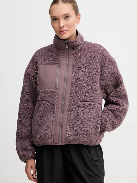 Puma kurtka dwustronna kolor fioletowy przejściowa oversize 688386 - zdjęcie produktu nr 1