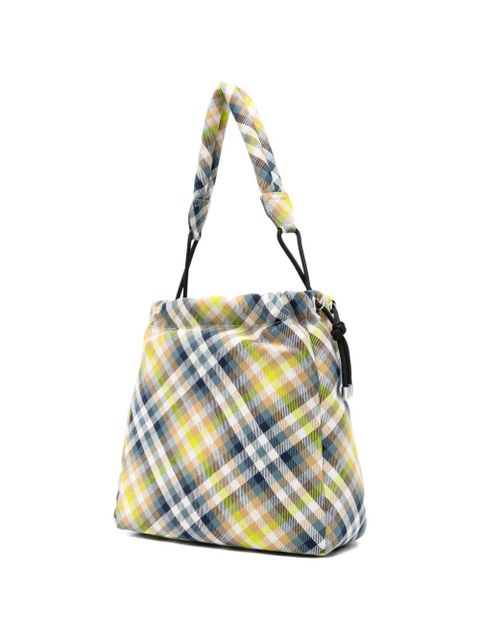 Vivienne Westwood woven tartan bucket bag - Blue