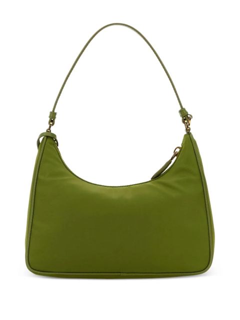 Prada logo plaque satchel cross body bag - Green