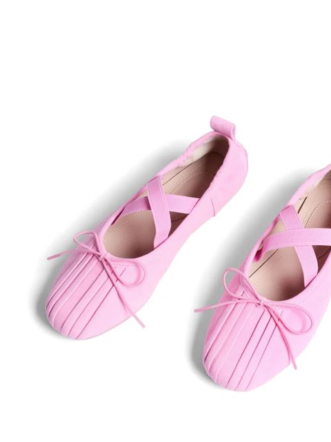 Simone Rocha pleated bow-detail ballet flat - Pink - zdjęcie produktu nr 2