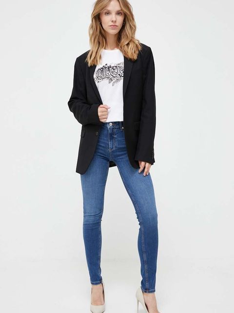 Liu Jo jeansy damskie kolor niebieski