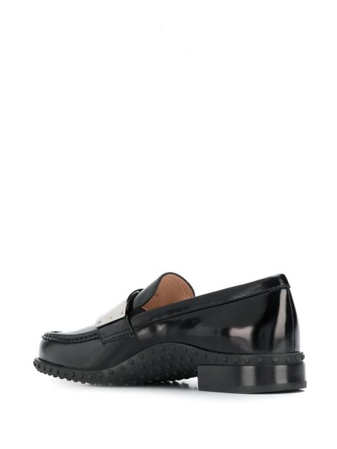 Tod's contrast penny bar loafers - Black