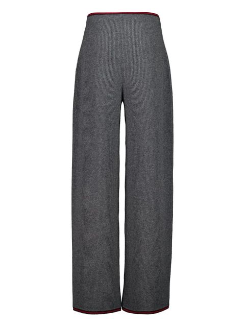 Gucci felted knit straight trousers - Grey - zdjęcie produktu nr 2