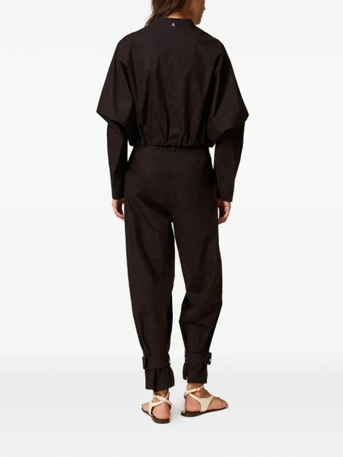 TWINSET buckle-detail trousers - Black