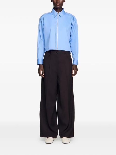 SANDRO zipped shirt - Blue