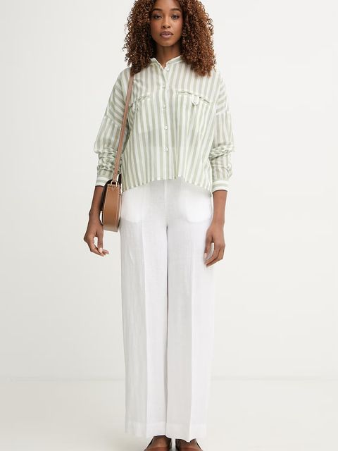 United Colors of Benetton spodnie damskie lniane - zdjęcie produktu nr 1