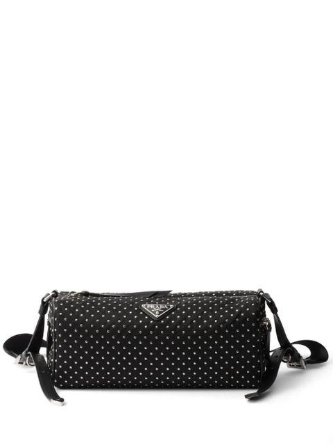 Prada studded Re-Nylon shoulder bag - Black - zdjęcie produktu nr 1