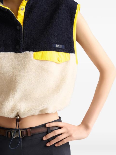 Prada Pile turtleneck blouson vest - Neutrals